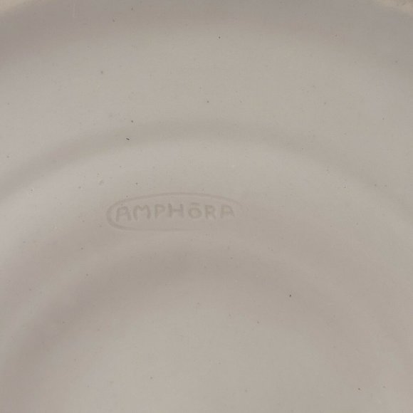 Bronze Austrian Teplitz Amphora Porcelain Bowl with Boy Flowers 8" c.1892-1905 - Picture 7 of 8